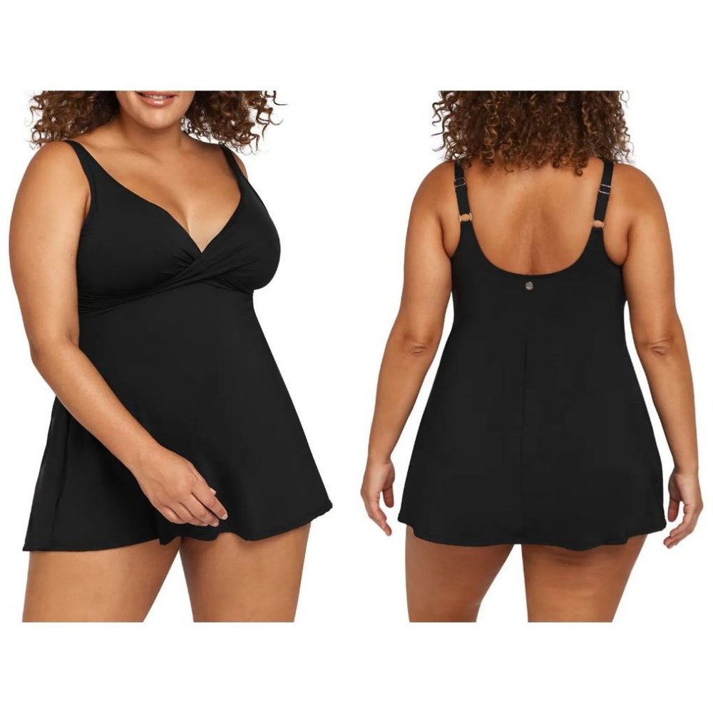 Artesands Delacroix Cross Front Swim Dress One Piece Swimsuit